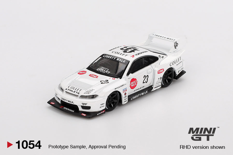 MINI GT MGT01054 NISSAN S15 SILVIA LB-SUPER SILHOUETTE ATHLETE WHITE