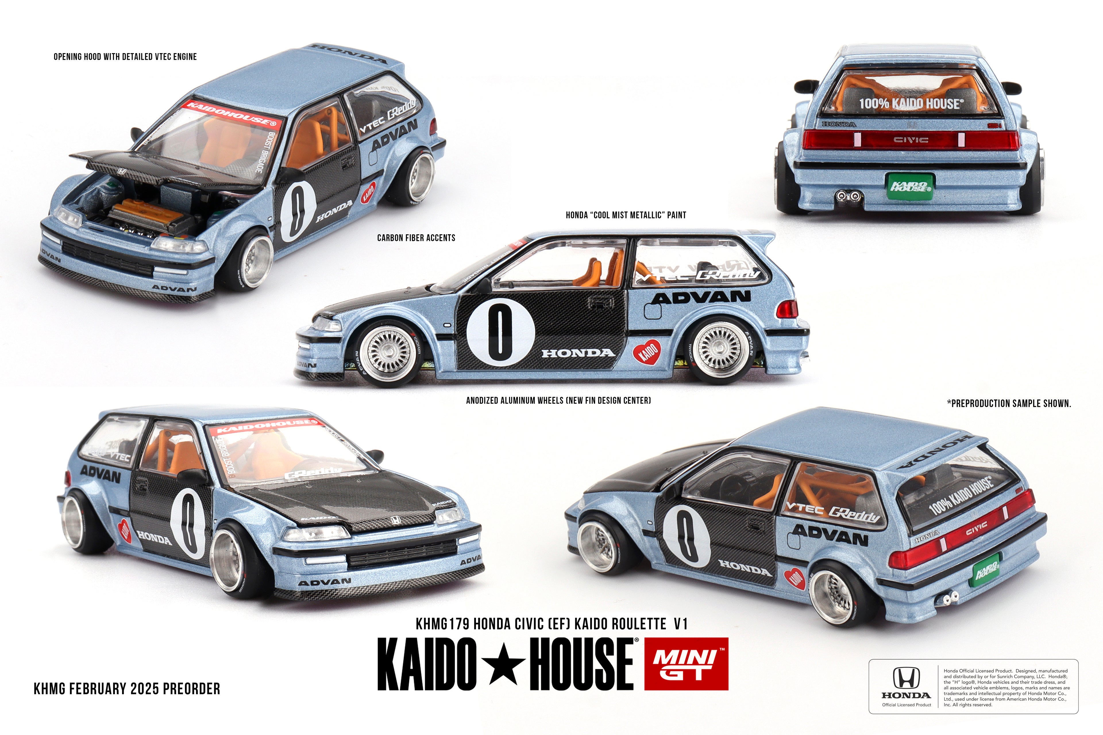 KAIDO HOUSE KHMG179 HONDA CIVIC EF KAIDO ROULETTE V1