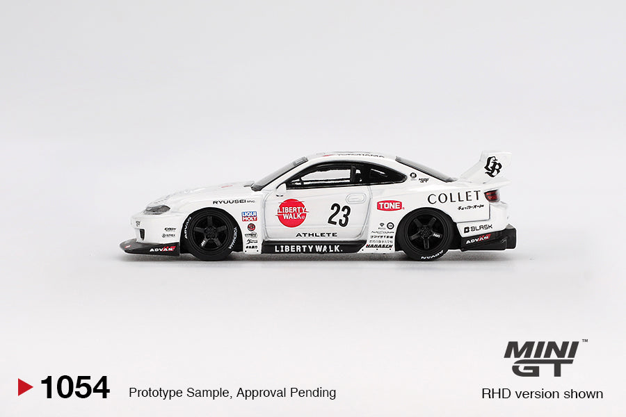 MINI GT MGT01054 NISSAN S15 SILVIA LB-SUPER SILHOUETTE ATHLETE WHITE