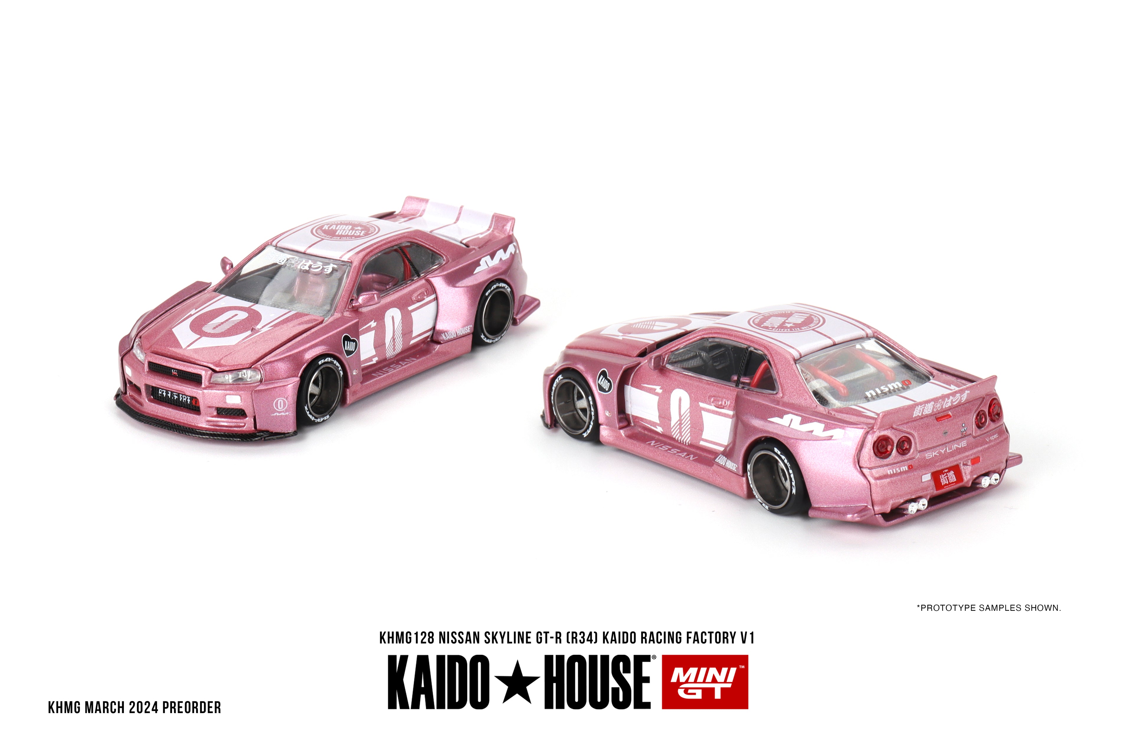 KAIDO HOUSE KHMG128 NISSAN SKYLINE GT-R (34) KAIDO RACING FACTORY V1 PINK