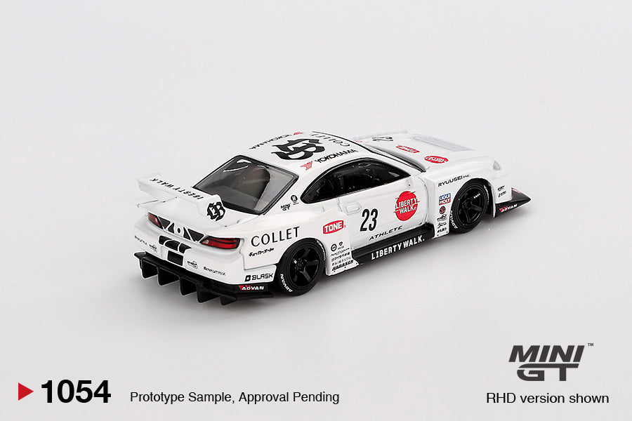 MINI GT MGT01054 NISSAN S15 SILVIA LB-SUPER SILHOUETTE ATHLETE WHITE